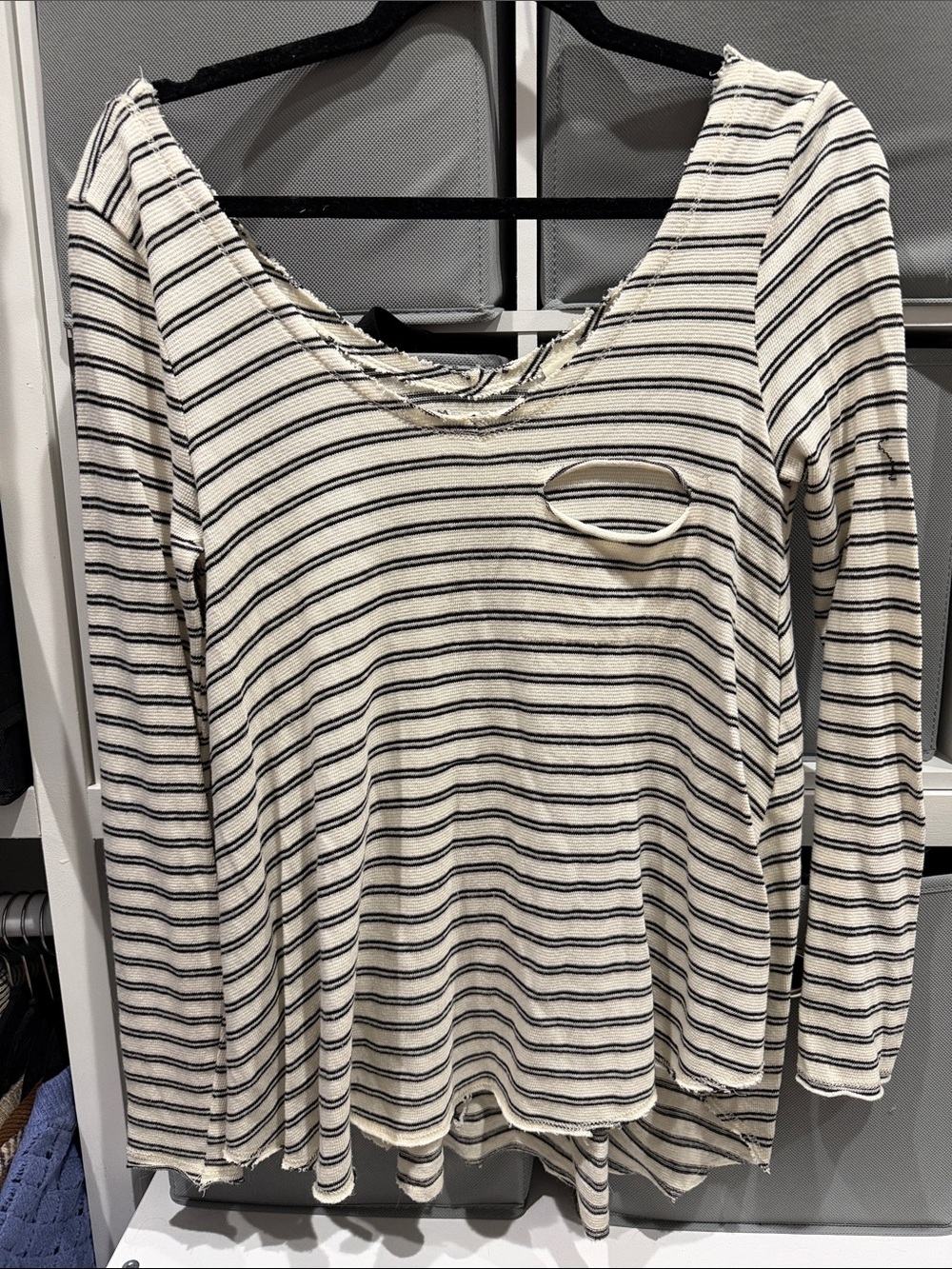 Striped Long-Sleeve flowy top